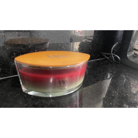 WoodWick Trilogy Candle Crimson Berries Fraser Fir White Teak 16oz New No Box - Picture 15 of 16